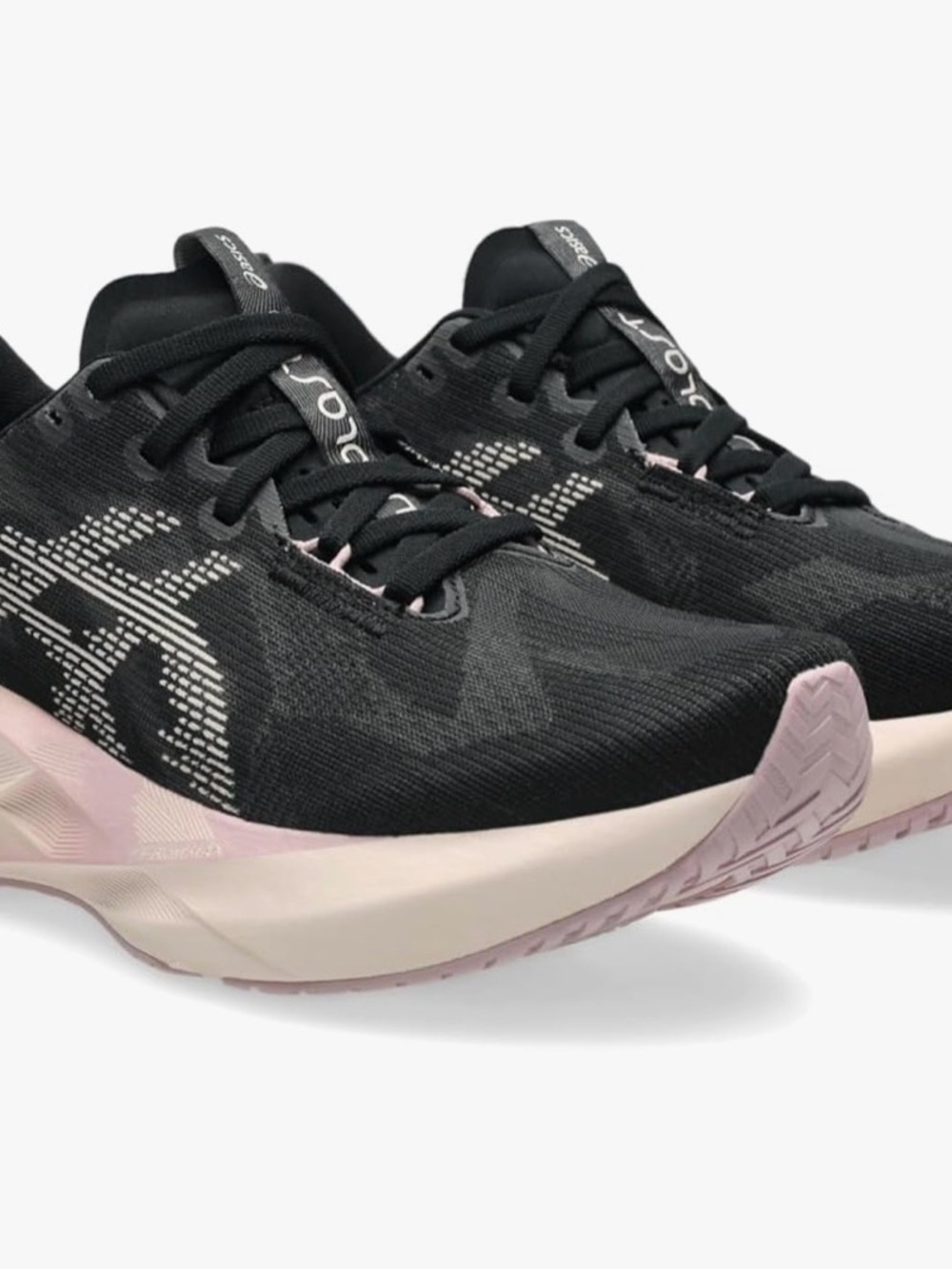 ASICS Novablast 5 Women's Black and Light Pink Running Sneakers